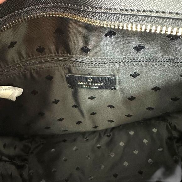 Kate Spade New York Black Multi Crisp Stripe Saffiano Daily Shoulder Tote Bag - Picture 9 of 11